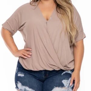 Plus Size Cassie Surplice Top
